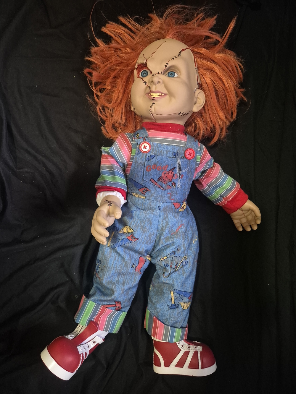 Chucky Inspired Red-Haired Kids Horror Doll Plush Toy (TALKS AND MOVES)